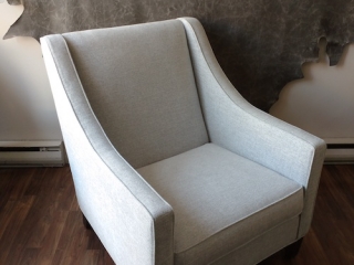 Designer Antique White Cloth Lounging Chair Mississauga